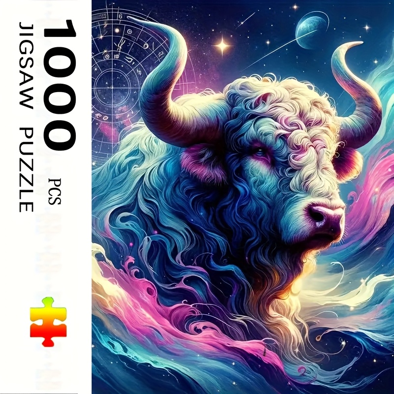 Zodiac Party Games - 500/1000/1200/2000 Teile Puzzle mit Sternzeichen Stier,
