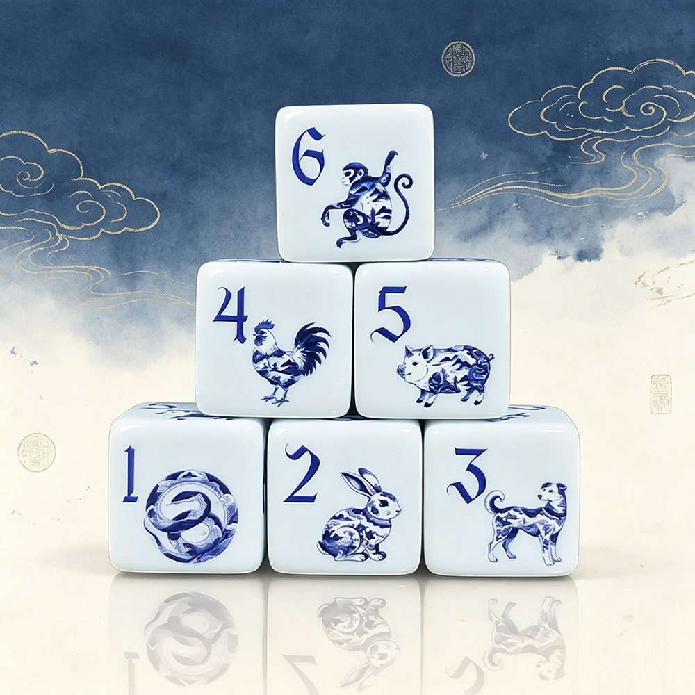 Zodiac Party Games - 12 Stück 16MM D6 bedruckte Acrylwürfel