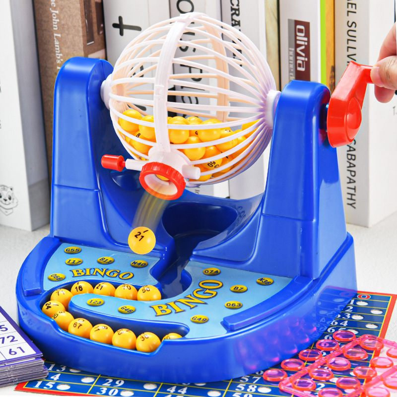 Party Games Classic - Klassische Bingo-Lotterie-Zahlenziehungsmaschine für Familien, Mehrspieler-Interaktives Party-Tischspiel,