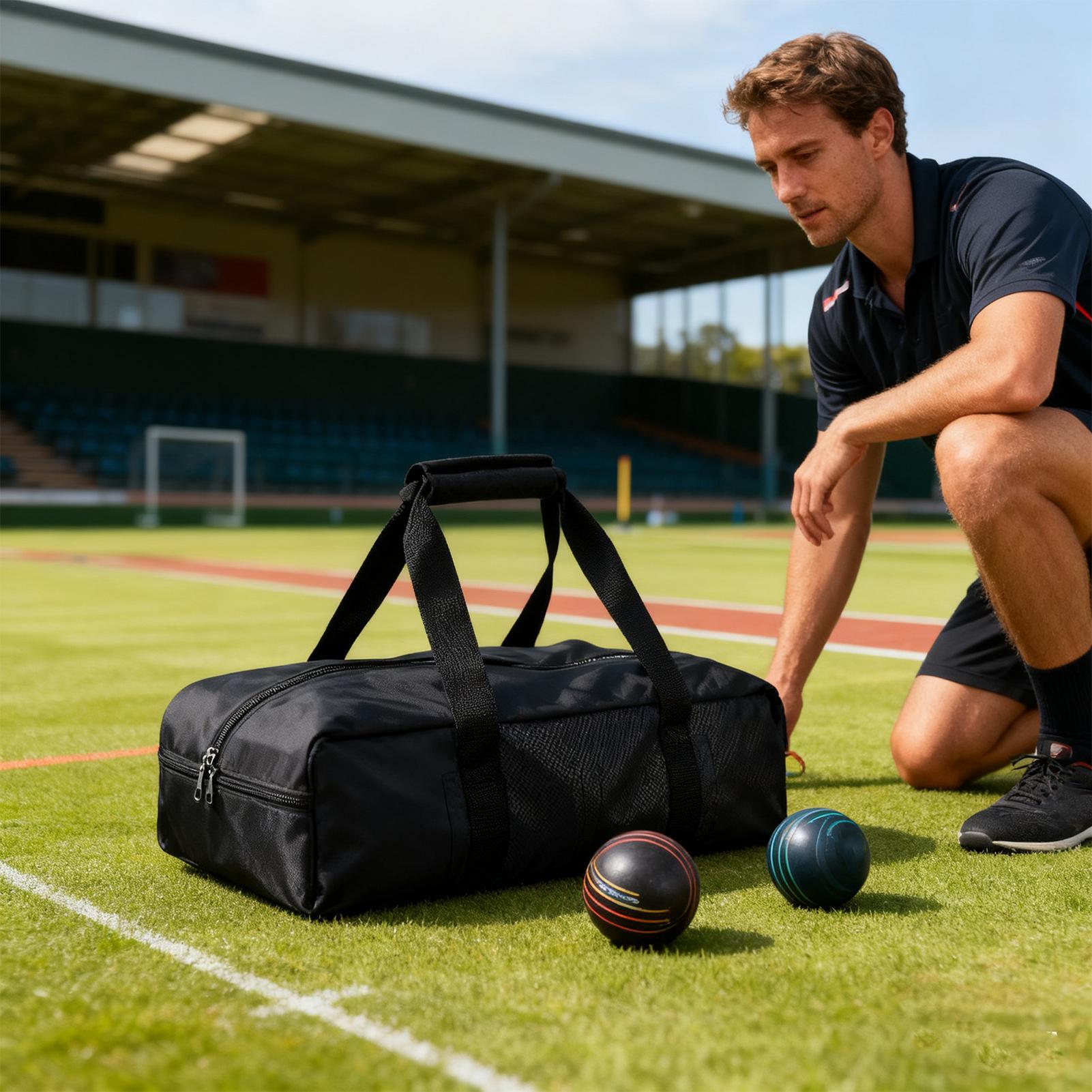 Bocce Ball Lawn - Sportballtasche, wasserdichte Tragetasche, doppelter Reißverschluss, robuste