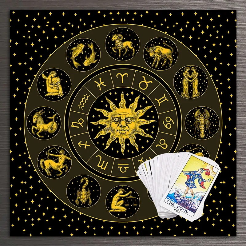 Tarot-Tuch Gold Sonne Tierkrei – Zodiac Party Games Bewertung und Preis