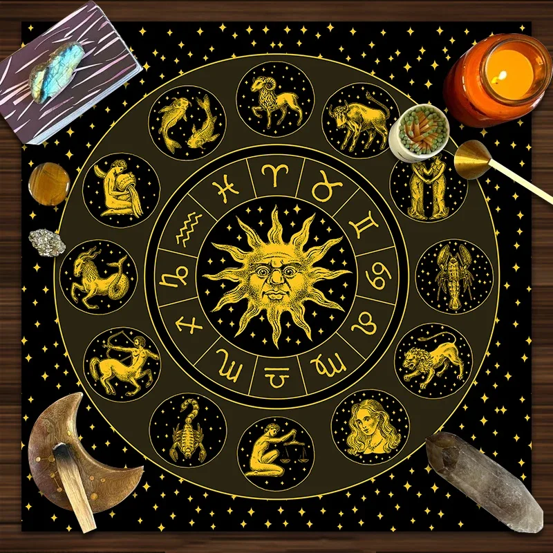 Tarot-Tuch Gold Sonne Tierkrei – Zodiac Party Games Bewertung und Preis
