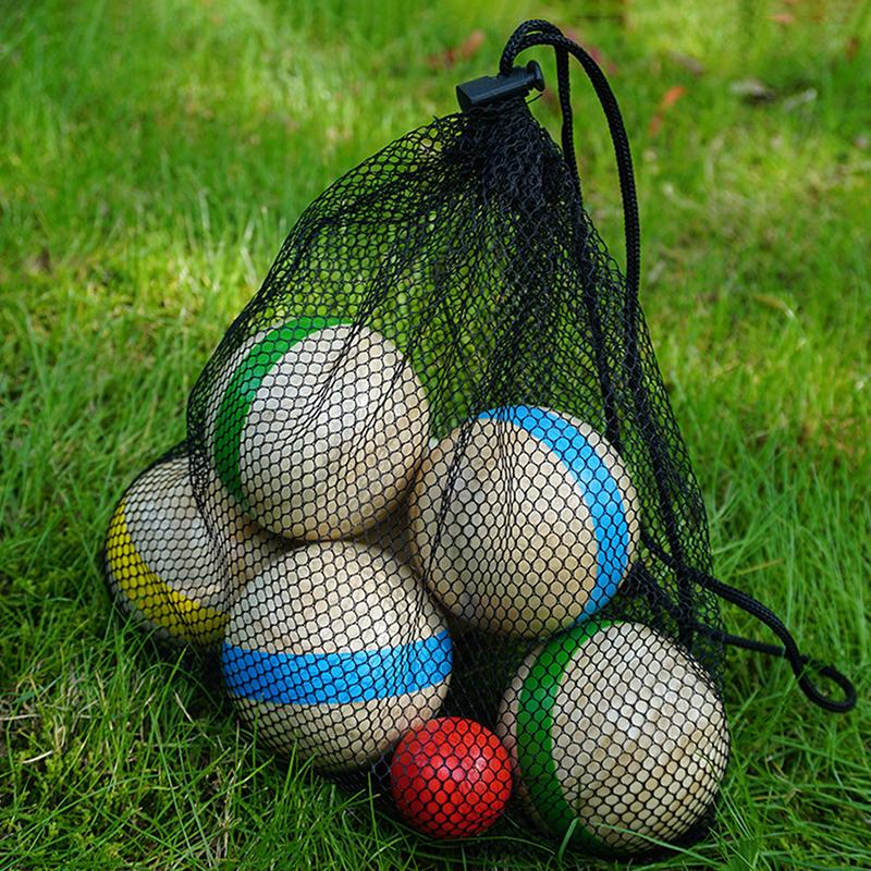7-teiliges Set Holz-Boccia-Kug – Bocce Ball Lawn Bewertung und Preis