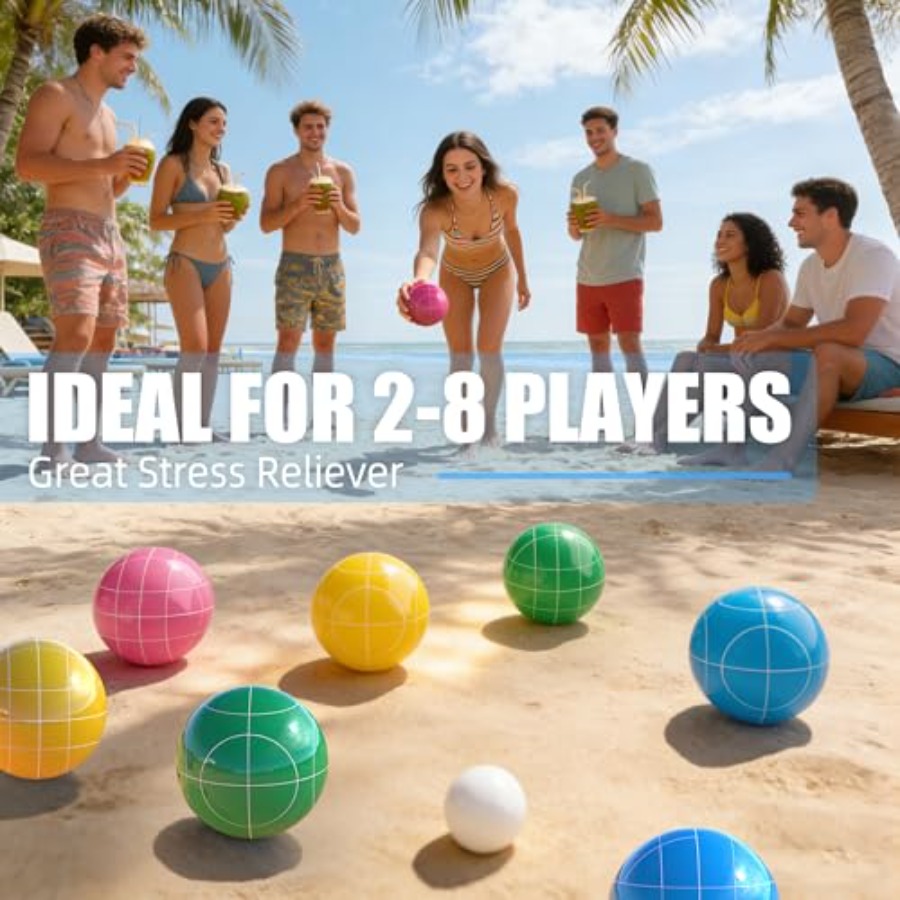 Boccia-Set für Garten und Stra – Bocce Ball Lawn Bewertung und Preis