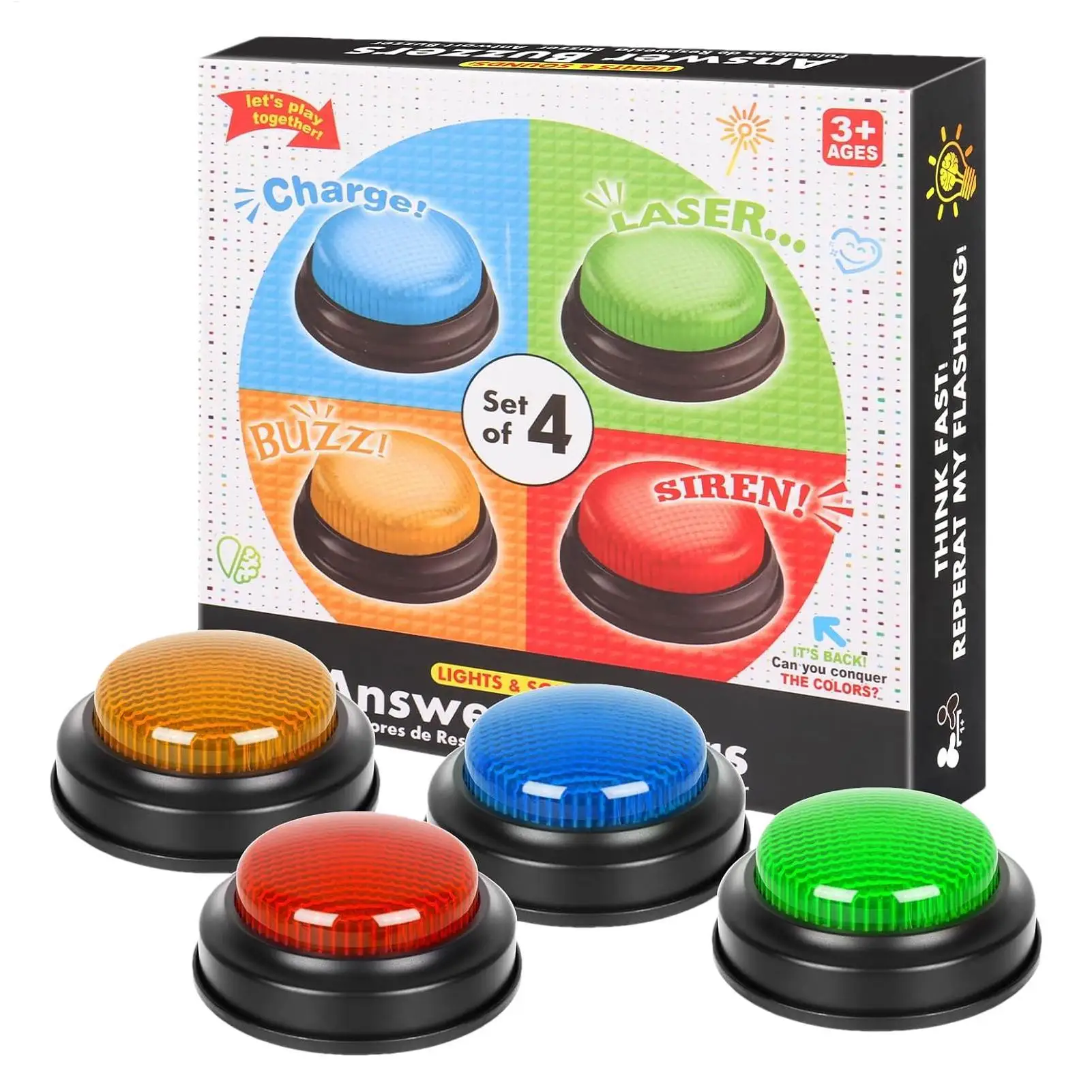 Spiel-Buzzer 4-teiliges Schnel – Party Games Gender Reveal Bewertung und Preis